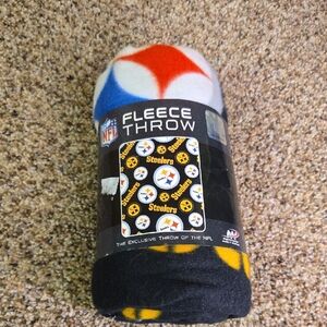 NFL Fleece Throw Blanket - Black, Yellow, Blue, Red